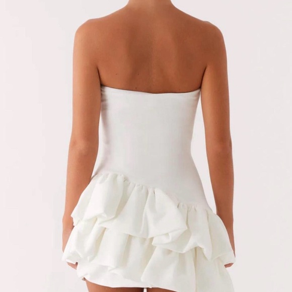 Peppermayo White Ruffled Mini Dress - Picture 3 of 3